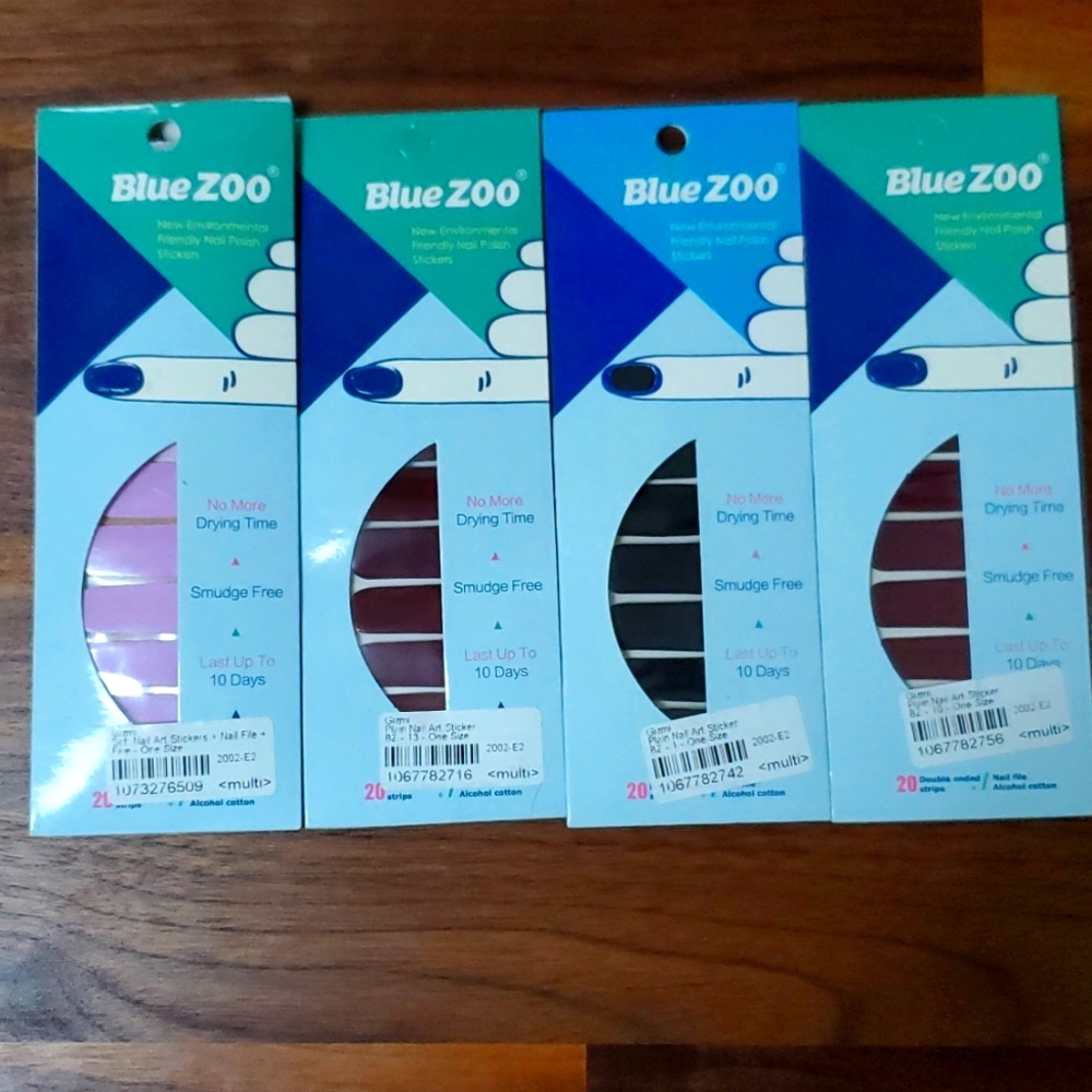 Lot of 4 packages of nail art stickers